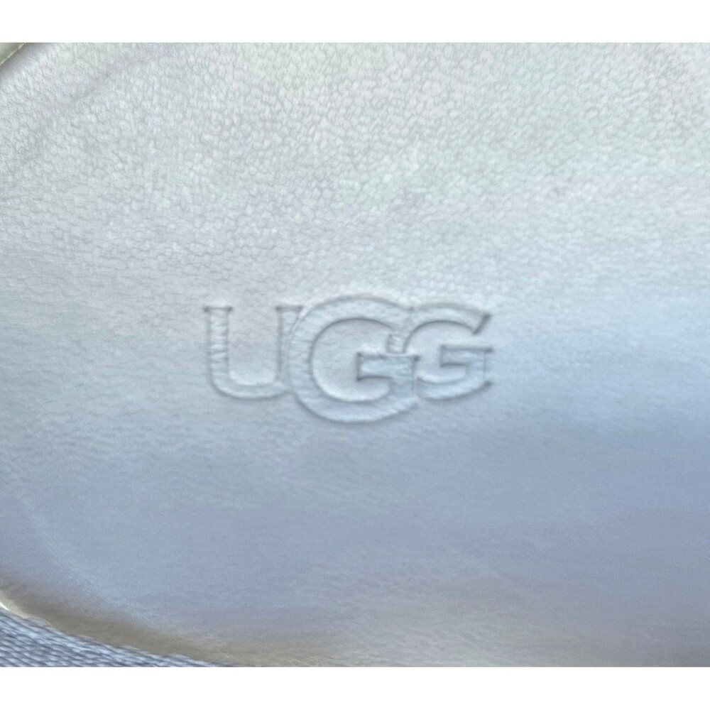 UGG Women's Nella Sandals Gray Slingback Sz 9 40 Mesh Platform Criss Cross - Picture 3 of 14